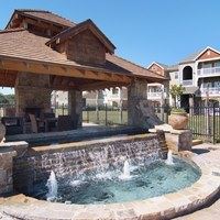 Gas grill area